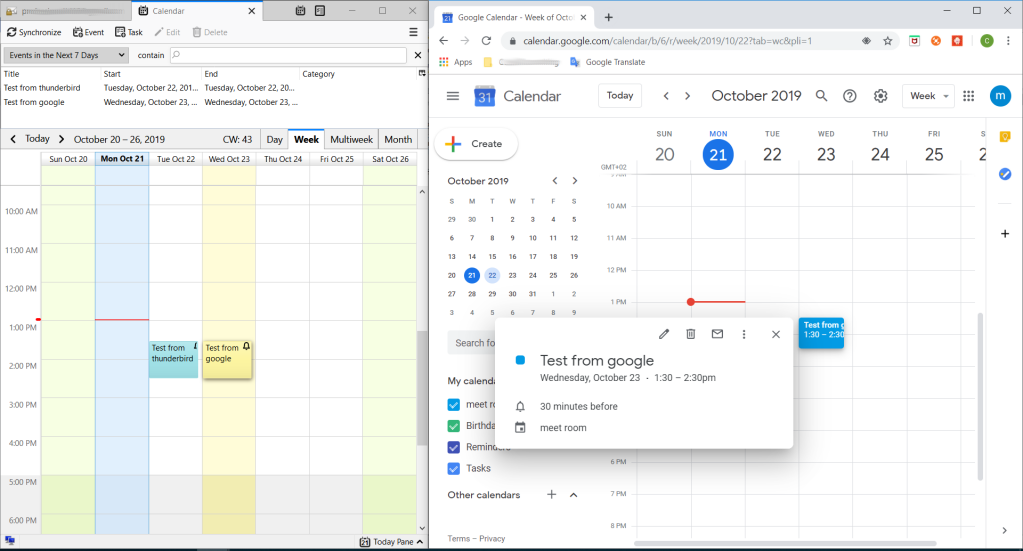 Mozilla thunderbird calendar sync with google vleropersonal